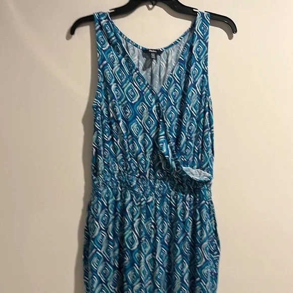 Hatley blue white teal jumpsuit. Size medium. - Picture 2 of 8